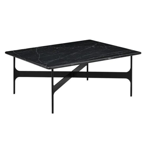 HAY Tische-Wendelbo Floema Couchtisch, quadratisch, Schwarz - schwarzer Marmor