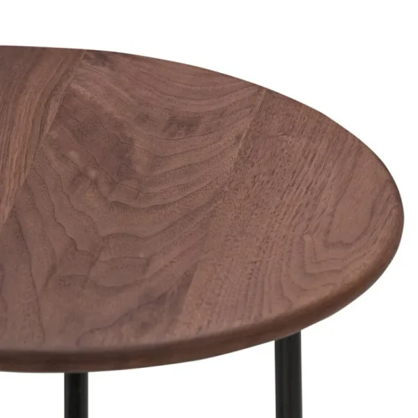 HAY Tische-Wendelbo Floema Couchtisch, klein, Schwarz - Walnuss