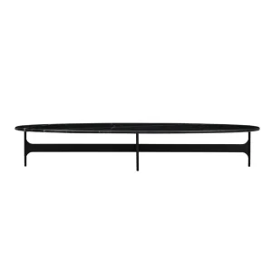 Wendelbo Tische-Floema Couchtisch, oval, Schwarz - schwarzer Marmor
