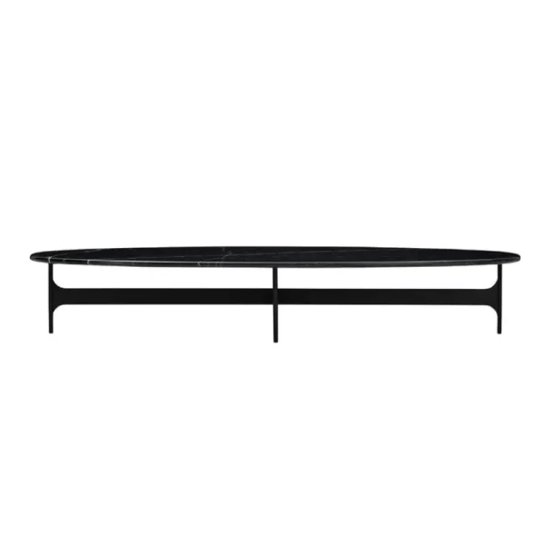 Wendelbo Tische-Floema Couchtisch, oval, Schwarz - schwarzer Marmor