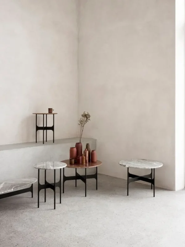 HAY Tische-Wendelbo Floema Couchtisch, klein, Schwarz - Walnuss