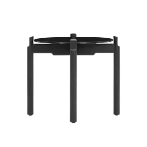 Sibast Tische-Wendelbo Notch Beistelltisch, rund, S, Glas - Eiche gebeizt, Schwarz