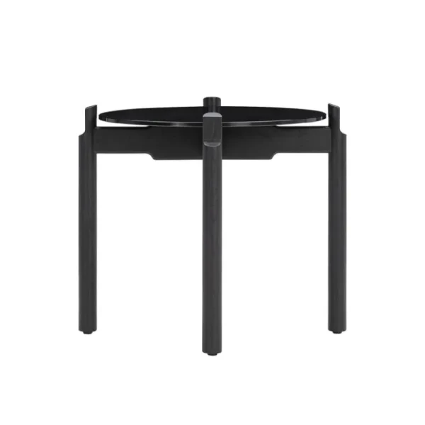 Sibast Tische-Wendelbo Notch Beistelltisch, rund, S, Glas - Eiche gebeizt, Schwarz