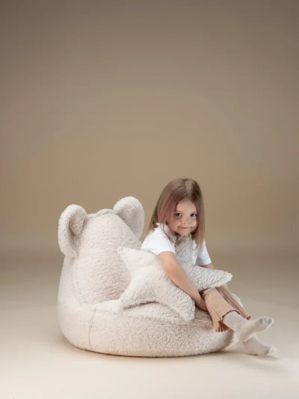 Kinder Wigiwama Möbel Für Das Kinderzimmer | Sitzgelegenheiten^Bear Sitzsack, Cremeweiß