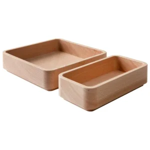 Wooden Aufbewahrungsbehälter | Badezimmeraccessoires^Offcuts Boxette Kistenset, Buche geölt