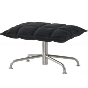 Normann Copenhagen Sitzgelegenheiten-Woodnotes K Ottomane, schmal, Sternfuß, Schwarz