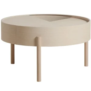 Serax Tische-Woud Arc Couchtisch 66 cm, Esche weiß pigmentiert