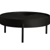 Nikari Tische-Woud Arc Couchtisch, 89 cm, Esche schwarz lackiert