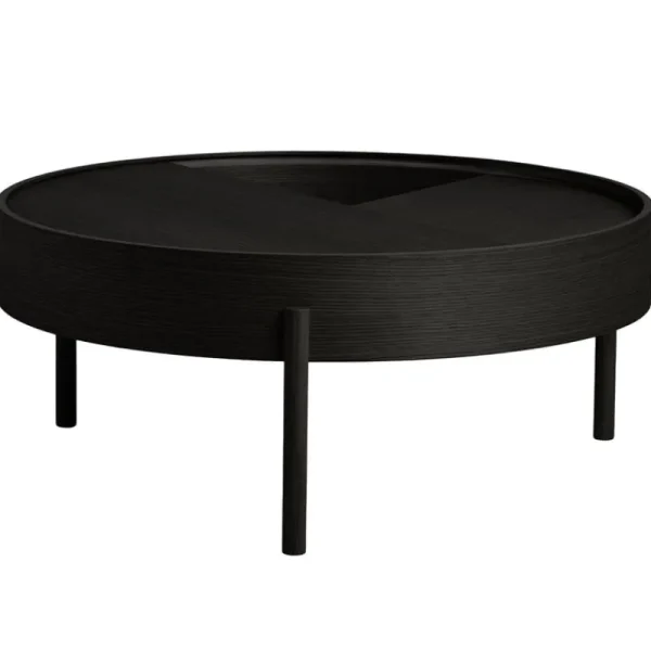 Nikari Tische-Woud Arc Couchtisch, 89 cm, Esche schwarz lackiert