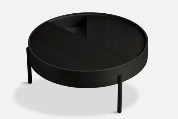 Nikari Tische-Woud Arc Couchtisch, 89 cm, Esche schwarz lackiert
