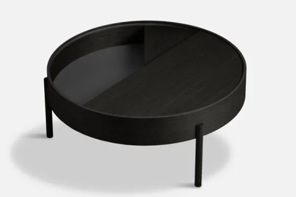 Nikari Tische-Woud Arc Couchtisch, 89 cm, Esche schwarz lackiert