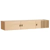 Woud Aufbewahrungsmöbel-Array Sideboard, 150 cm, wandmontiert, Eiche weiß lackiert