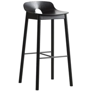 Normann Copenhagen Sitzgelegenheiten-Woud Barhocker Mono, 75 cm, schwarz