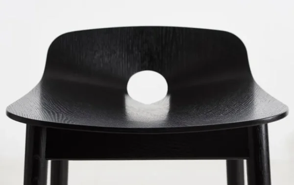 Normann Copenhagen Sitzgelegenheiten-Woud Barhocker Mono, 75 cm, schwarz