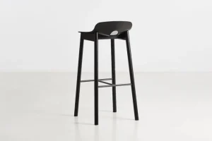 Normann Copenhagen Sitzgelegenheiten-Woud Barhocker Mono, 75 cm, schwarz
