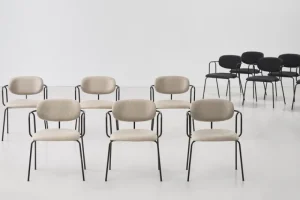Vitra Sitzgelegenheiten-Woud Frame Stuhl, Schwarz - beiges Davis Sawana 17