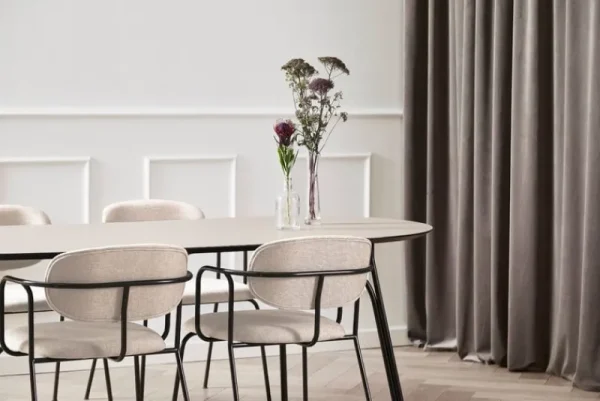 Vitra Sitzgelegenheiten-Woud Frame Stuhl, Schwarz - beiges Davis Sawana 17