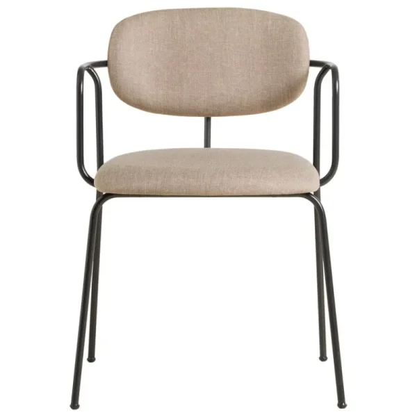 Vitra Sitzgelegenheiten-Woud Frame Stuhl, Schwarz - beiges Davis Sawana 17