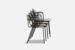 Vitra Sitzgelegenheiten-Woud Frame Stuhl, Schwarz - beiges Davis Sawana 17