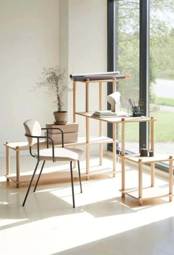 Vitra Sitzgelegenheiten-Woud Frame Stuhl, Schwarz - beiges Davis Sawana 17