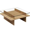 Maze Tische-Woud Parallel Couchtisch, 90 x 90 cm, weiß lackierte Eiche