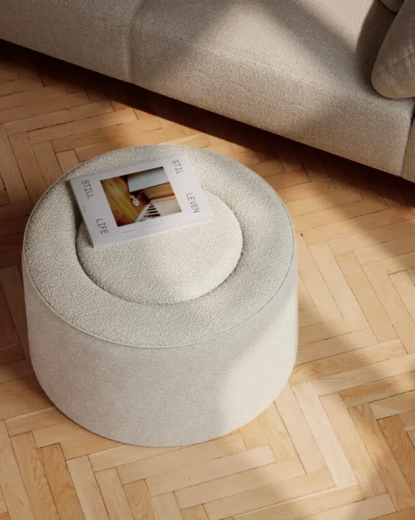 HAY Sitzgelegenheiten-Woud Praline Pouf, 78 cm, Alpine 01 Natural
