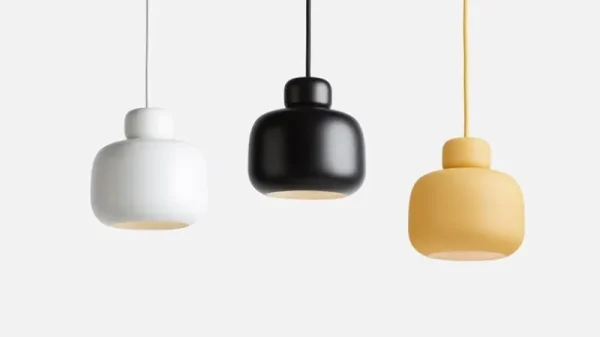 Moooi Deckenleuchten-Woud Stone Pendelleuchte, klein, Gelb