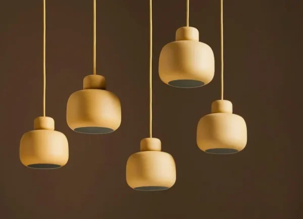 Moooi Deckenleuchten-Woud Stone Pendelleuchte, klein, Gelb