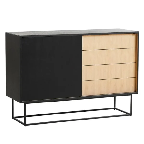 Woud Aufbewahrungsmöbel-Virka Sideboard, hoch, schwarz - Eiche
