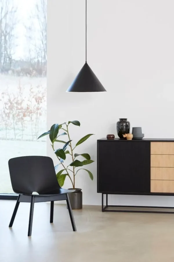 Woud Aufbewahrungsmöbel-Virka Sideboard, hoch, schwarz - Eiche