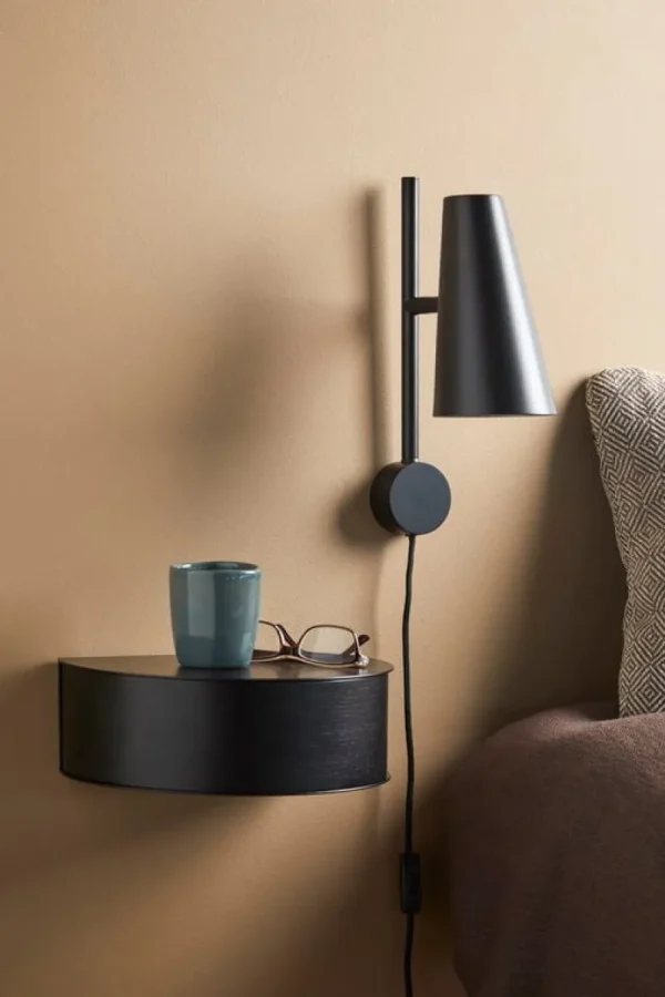 Montana Furniture Regale | Tische-Woud Wallie Wandschublade, Nussbaum - Schwarz