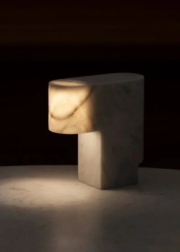 Oluce Tischlampen-Wästberg w223 Pawson Tischleuchte, Marmor
