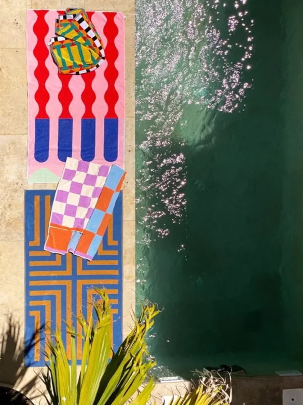 ZigZagZurich Badezimmertextilien^Santa Monica XL Handtuch, 100 x 180 cm, mehrfarbig